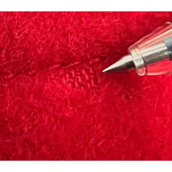 Vtg MERONA Women's Plus Size 24-26W Wool Peacoat Double Breasted Red Winter Warm - Picture 9 of 11